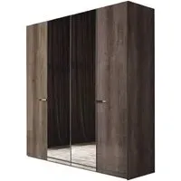 Matera Wood Grain Wardrobe - High Gloss