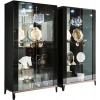 Mont Noir 2 Door Vitrine - Black, High Gloss