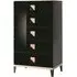 Mont Noir 5 Drawer Chest - Black, High Gloss