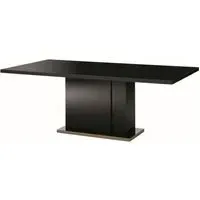 Mont Noir 6-8 Seater Extending Pedestal Dining Table - Black Gloss
