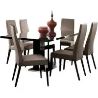 Mont Noir 8-10 Seater Extending Dining Set with Chairs - Black