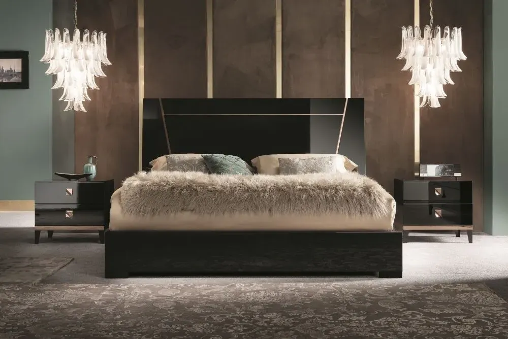 Mont Noir Bed Frame - Black, High Gloss