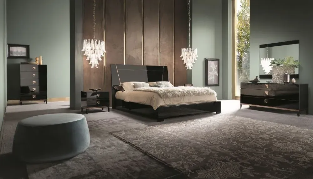 Mont Noir Bed Frame - Black, High Gloss