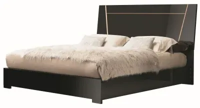 Mont Noir Bed Frame - Black, High Gloss