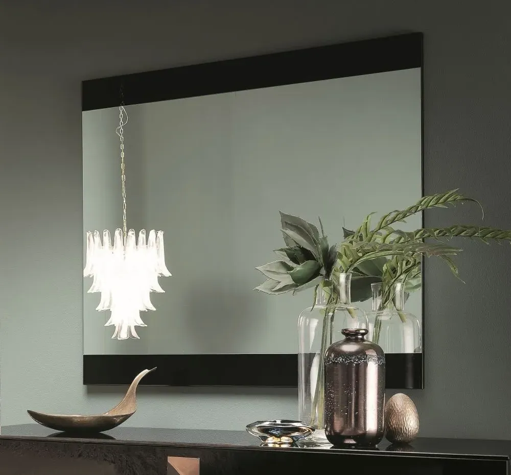 Mont Noir Wall Mirror - Black, High Gloss