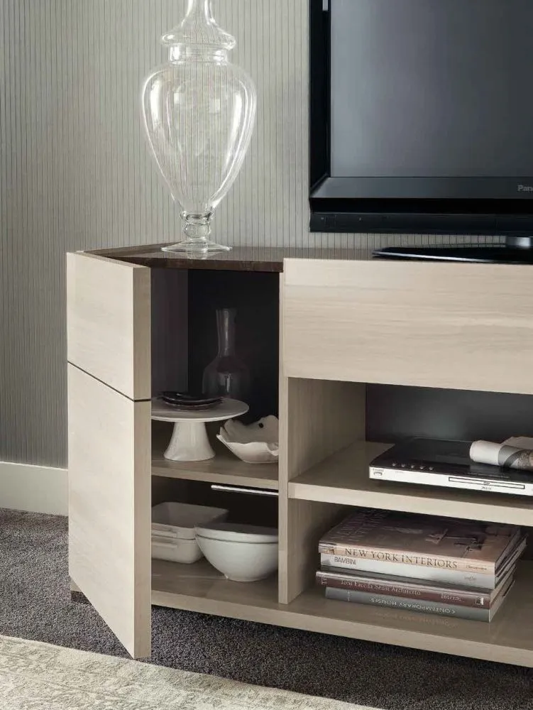 Teodora 166cm TV Unit - Cream, High Gloss