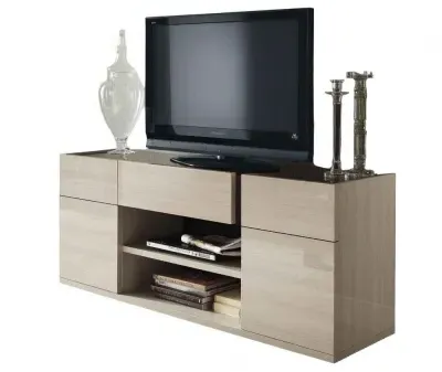 Teodora 166cm TV Unit - Cream, High Gloss image