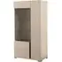 Teodora 2 Door Display Cabinet - Cream, High Gloss