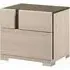 Teodora 2 Drawer Bedside Cabinet - Cream, High Gloss