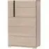 Teodora 5 Drawer Tall Chest - Cream, High Gloss