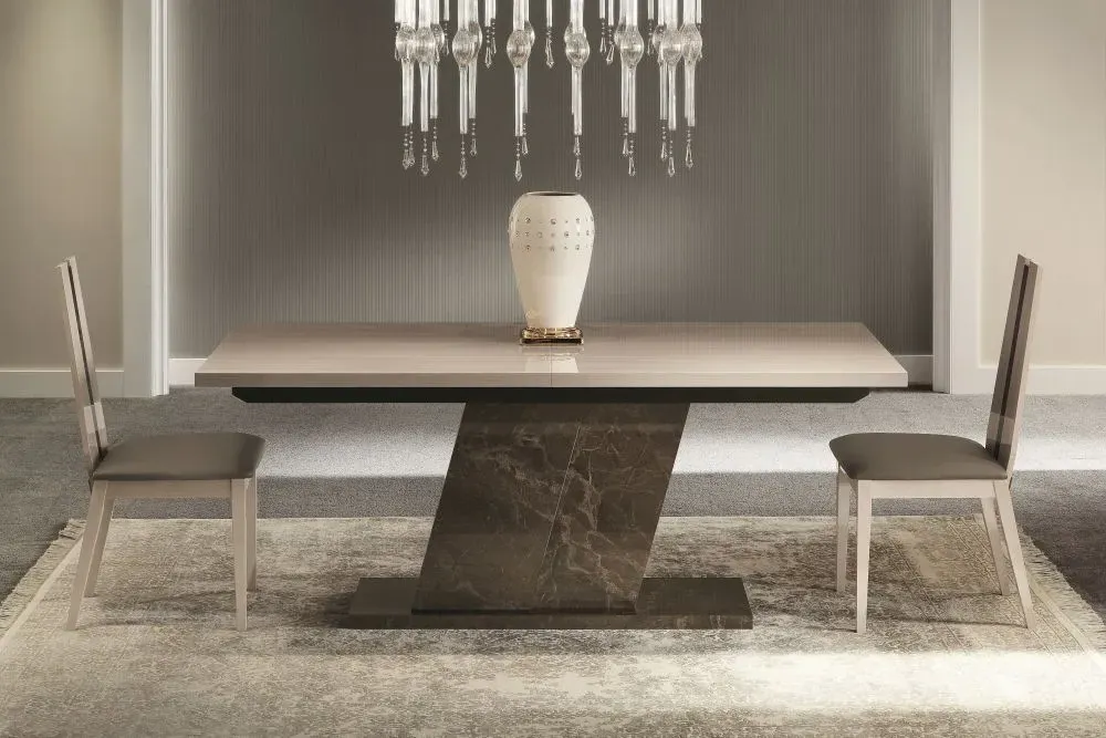 Teodora 8-10 Seater Extending Pedestal Dining Table - Elm