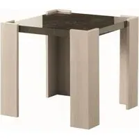 Teodora Lamp Table - Brown, High Gloss