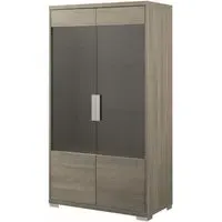 Tivoli 2 Door Display Cabinet - Grey, Wood
