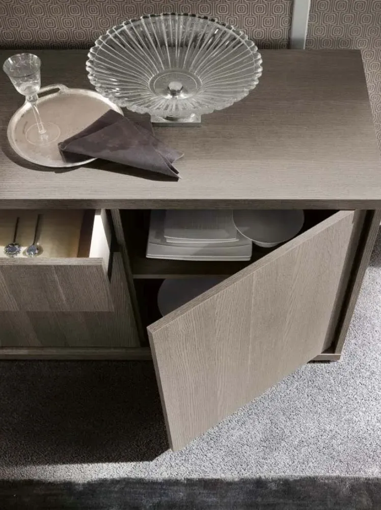 Tivoli 3 Door Sideboard with Drawers - Grey, Wood