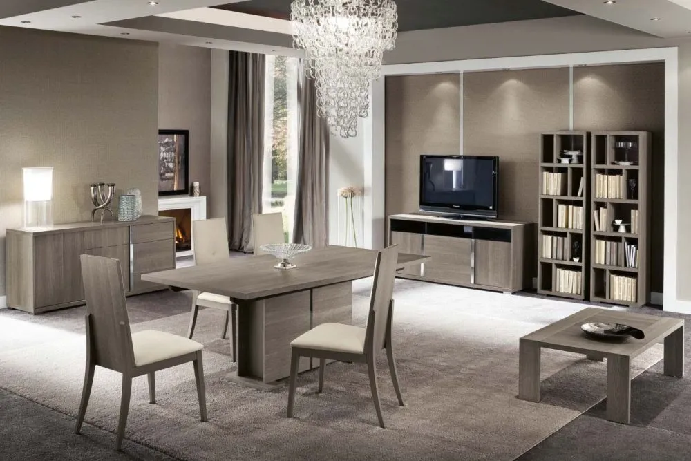 Tivoli 3 Door Sideboard with Drawers - Grey, Wood