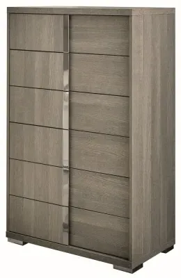 Tivoli 6 Drawer Tall Chest - Grey, Wood image
