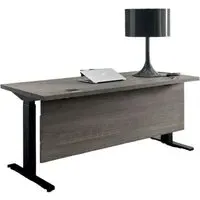 Tivoli Left Desk with Modesty - Grey, Wood