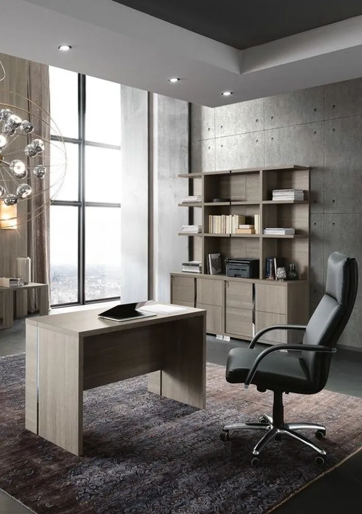 Tivoli Office Desk - Grey, Wood