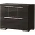 Versilia 2 Drawer Bedside Cabinet - Black, High Gloss