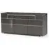 Versilia 3 Door Sideboard - Black, High Gloss
