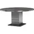 Versilia 6 Seater Round Dining Table - Black, High Gloss