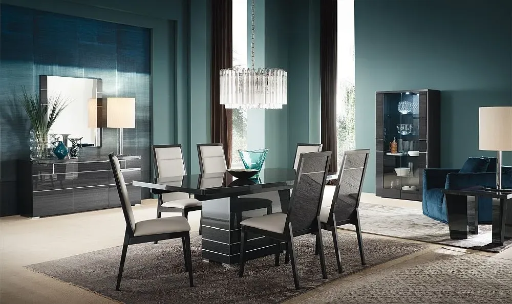 Versilia Square Lamp Table - Black, Koto High Gloss