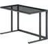 Adair Home Office Desk - Black, Glass