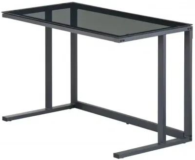 Adair Home Office Desk - Black, Glass image