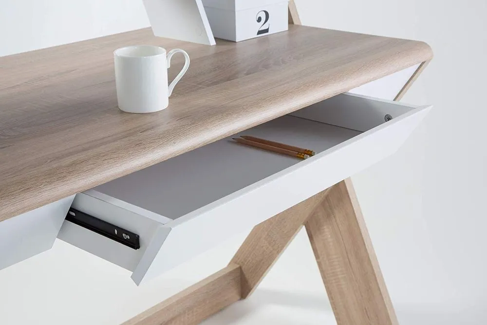 Ana Trestle Desk - Light Oak