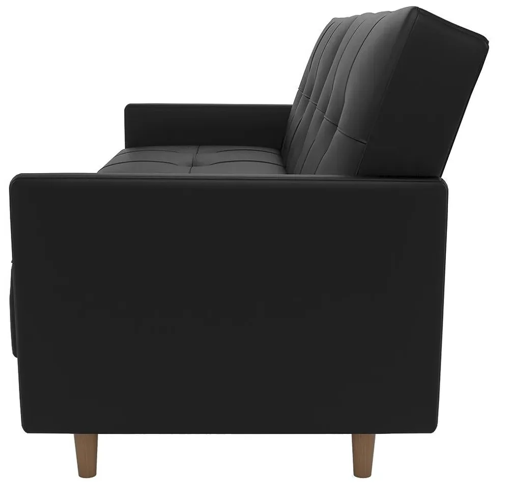 Anderson 2-Seater Sprung Sofa Bed - Black