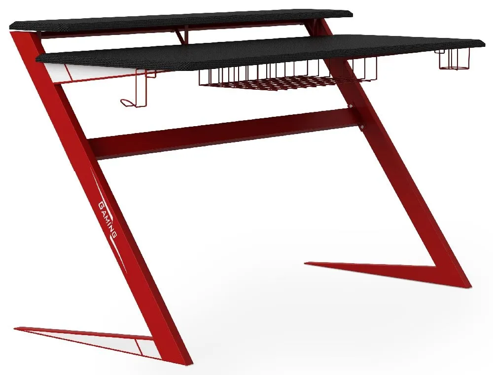 Aries Gaming Desk - Black, Red