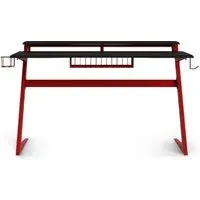Aries Gaming Desk - Black, Red