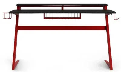 Aries Gaming Desk - Black, Red image