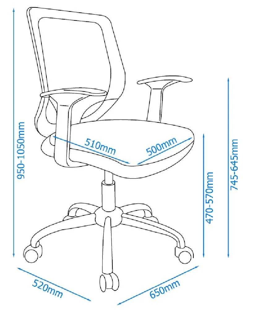 Atlanta Mesh Office Chair - Black