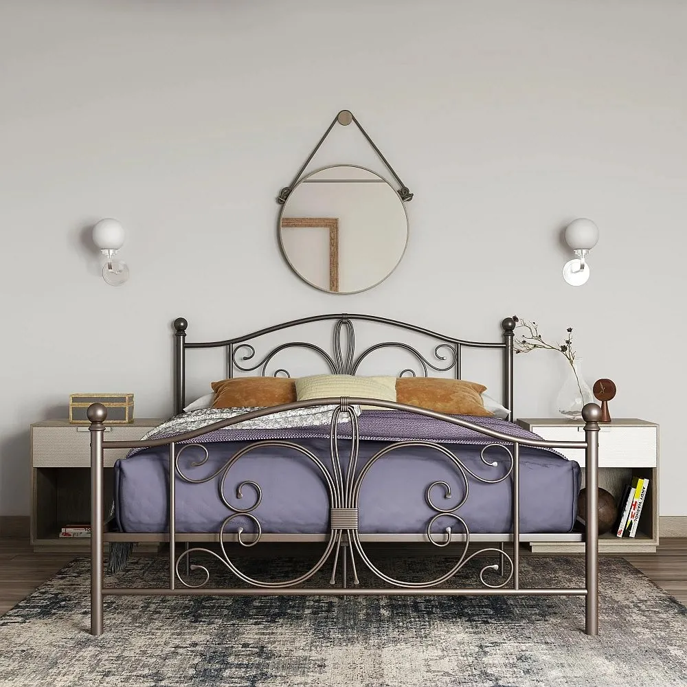 Boone Metal Bed Frame - Bronze