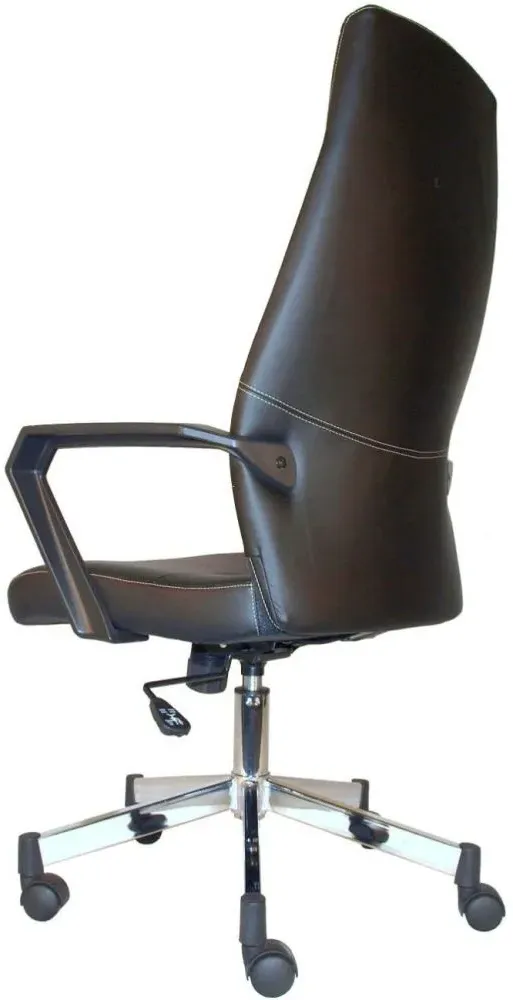 Brook High Back Operator Desk Chair - Black, Faux Leather