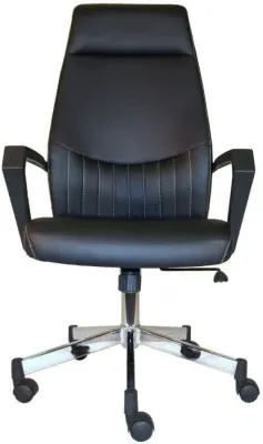 Brook High Back Operator Desk Chair - Black, Faux Leather