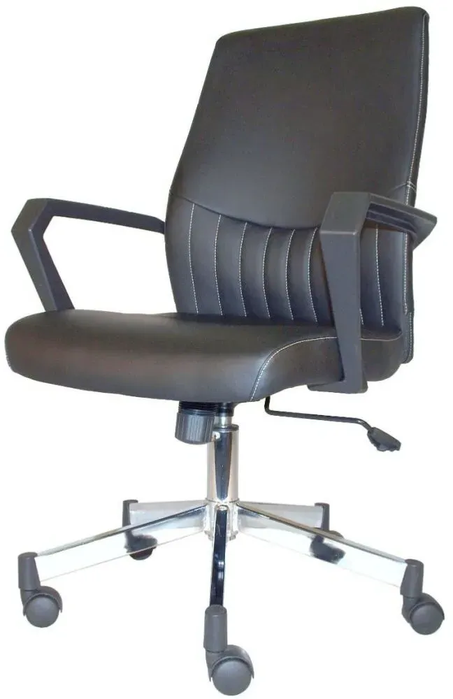 Brook Operator Desk Chair - Black, Faux Leather