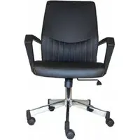 Brook Operator Desk Chair - Black, Faux Leather