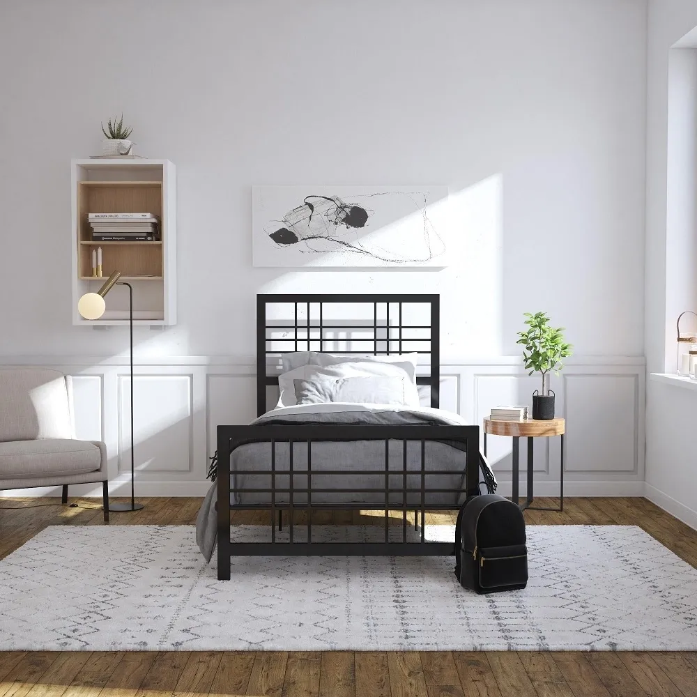 Brule Metal Bed Frame - Black
