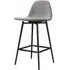 Cabell Counter Stool Set of 2 - Grey, Velvet