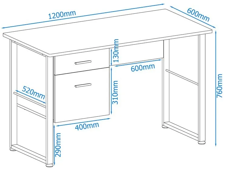 Cabell Office Desk - White