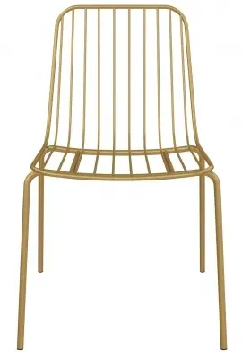 Cabo Wire Dining Chair - Gold, Metal image