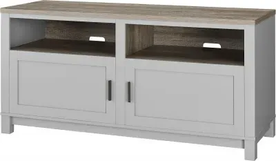Castro 2 Door TV Cabinet - Grey, Weathered Oak