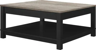 Castro Coffee Table - Black, Weathered Oak