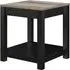 Castro End Table - Black, Weathered Oak