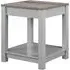 Castro End Table - Grey, Weathered Oak