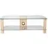 Ceiba 120cm TV Stand - Light Oak, Glass