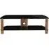 Ceiba 120cm TV Stand - Walnut, Black Glass