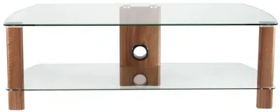 Ceiba 120cm TV Stand - Walnut, Glass